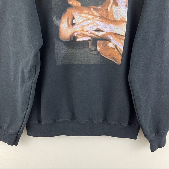 ARIANA GRANDE Black God Is A Woman Graphic Band Pullover Crewneck Sweatshirt - Picture 3 of 6